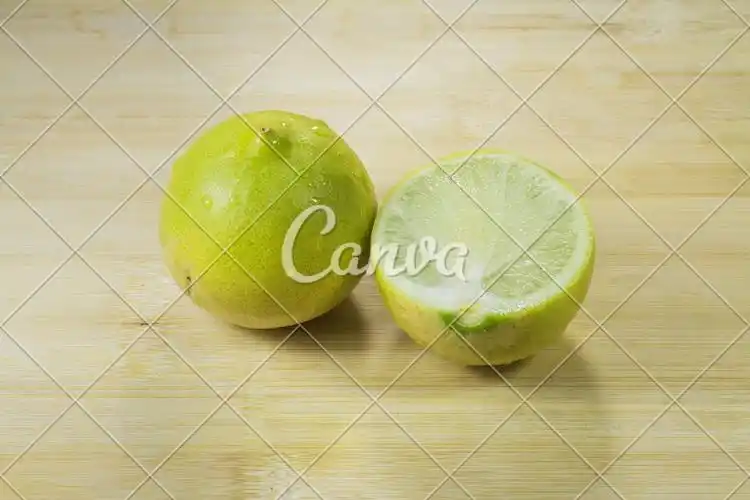 绿色水果桌子清新有机食品特写果皮酸橙香橼自然图片