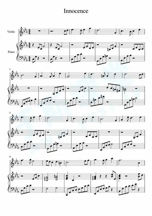 天空之城小提琴钢琴伴奏版