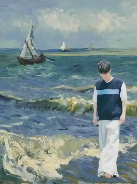 肖战海边岁月静好_手机新浪网