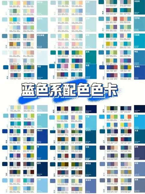 配色1蓝色系配色指南
