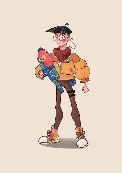 动画角色设计稿(4p)_也斋-站酷zcool