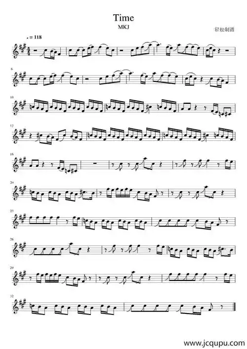 67time(降b调原谱)简谱