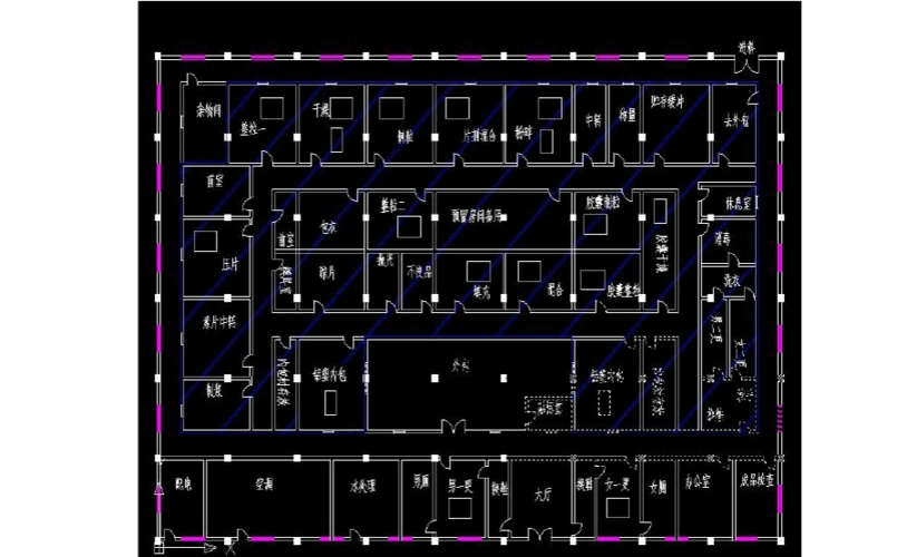 药厂车间工程制图和流程图microsoft office word 文档