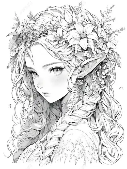 动漫线稿填色图