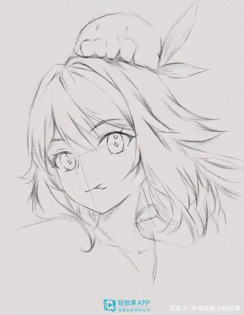 零基础学素描:动漫美女素描教程!