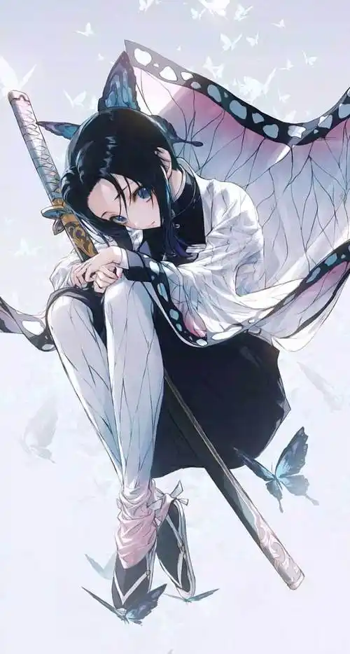 鬼灭之刃蝴蝶忍全身图蝴蝶忍高清竖屏手机壁纸