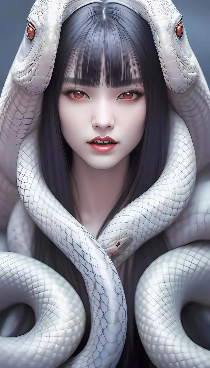 美女与蛇.#创作灵感 #二次元 #这谁顶得住啊 #抖音图文来 - 抖音