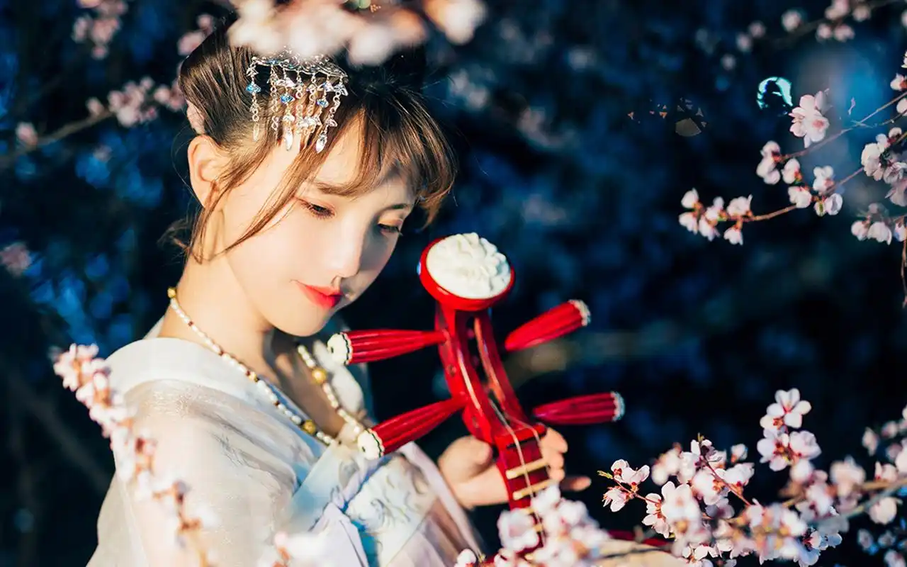 清纯汉服美女唯美唐风高清壁纸