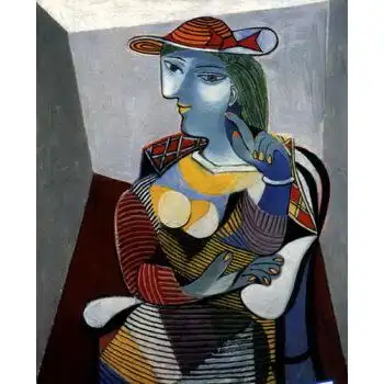 雅悦毕加索画手绘油画抽象画人物欧式客厅卧室书房装饰画无框画 美女