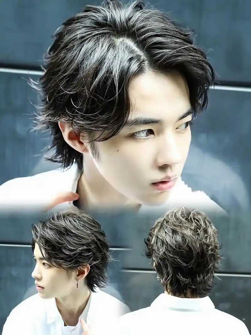 港风复古四六分,男生长发发型