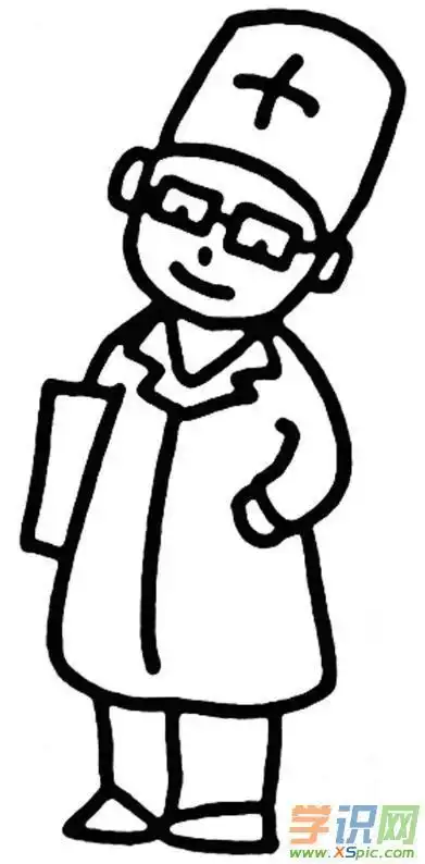 医生人物形象简笔画 医生简笔画女医生怎么画女医生简笔画图片大全