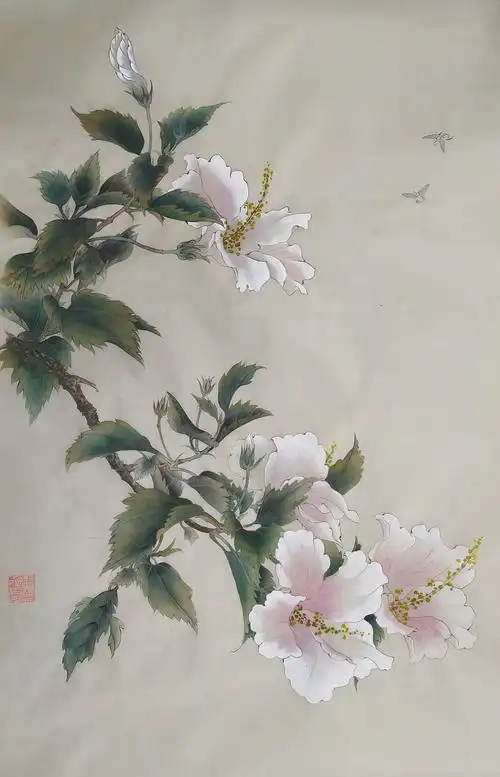 中国画 工笔画,杜鹃