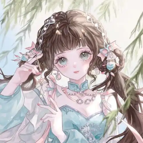 古风萝莉萌系女头像——两脸夭桃从镜发,一眸春水照人寒.