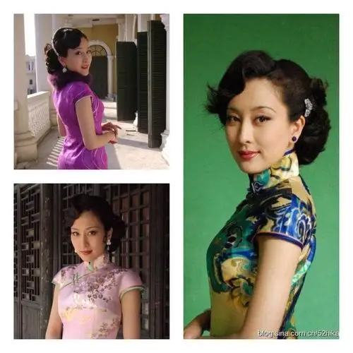 电视剧"旗袍"中关萍露的饰演者马苏的旗袍装