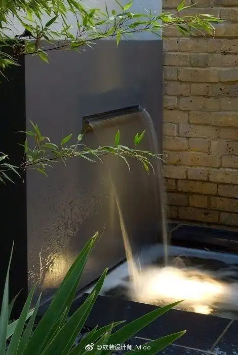 庭院水幕墙—— 见水生财#豪宅软装设计##上海软装设计# 2上海·米多