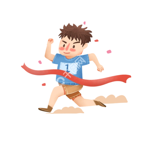 奥运会马拉松跑步元素gif动态图卡通人物