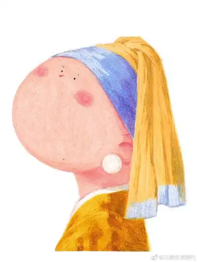 名画带珍珠耳环的少女