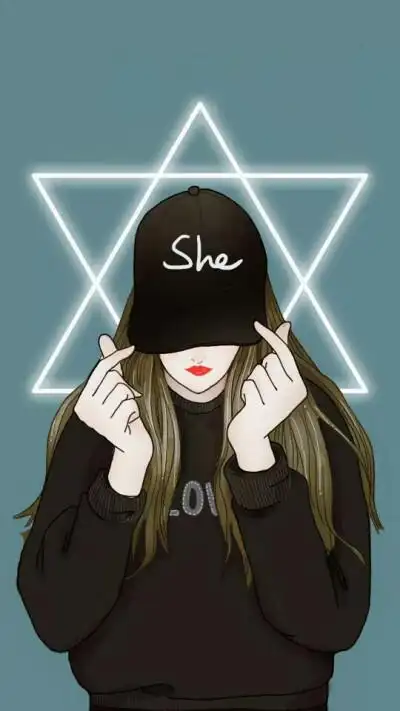 女生酷酷的主屏壁纸