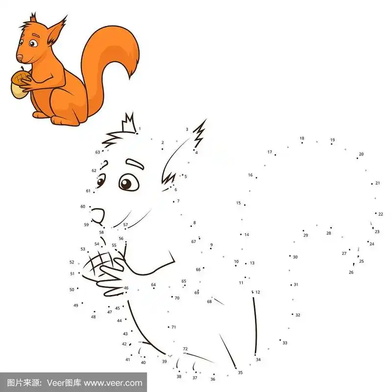 连点画动物的教育游戏