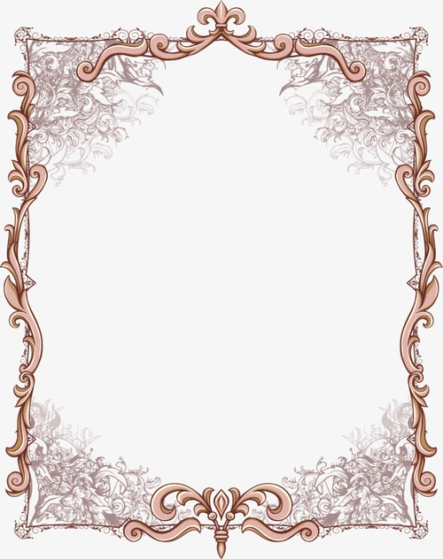 矢量手绘复古花纹边框 - 当图网