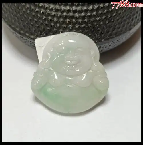 天然缅甸a货翡翠飘绿玉佛弥勒佛吊坠_价格198元_第1张_7788商城__七七