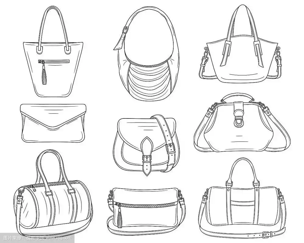 女装时尚手提包系列素描