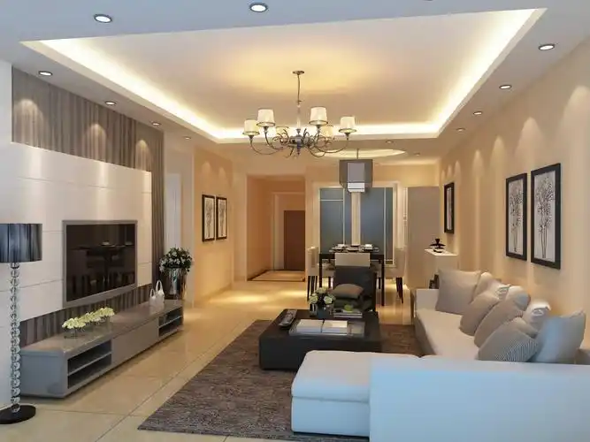 简约风格三室一厅客厅装修效果图