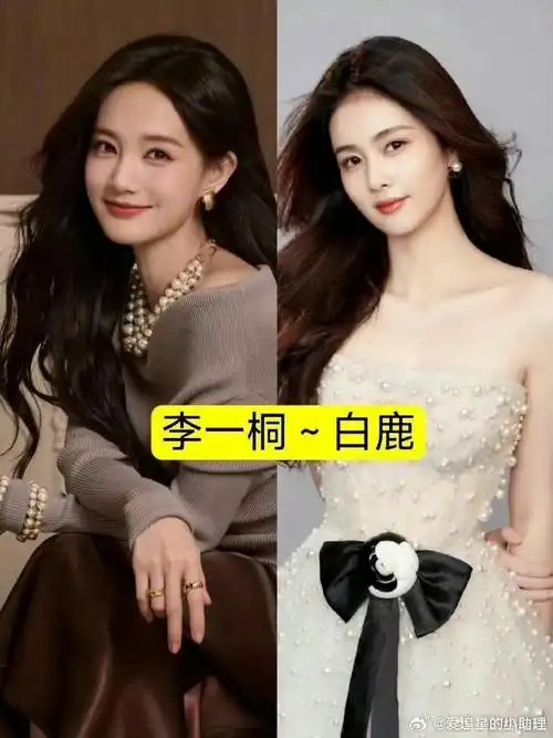 原来白鹿和李一桐是同一年同一天出道的,两位还一直被说长得像,还有