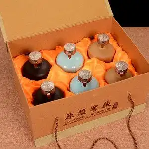 1一斤6瓶装白酒空酒瓶包装全套礼盒手提酒盒高档酒箱礼品盒子定制