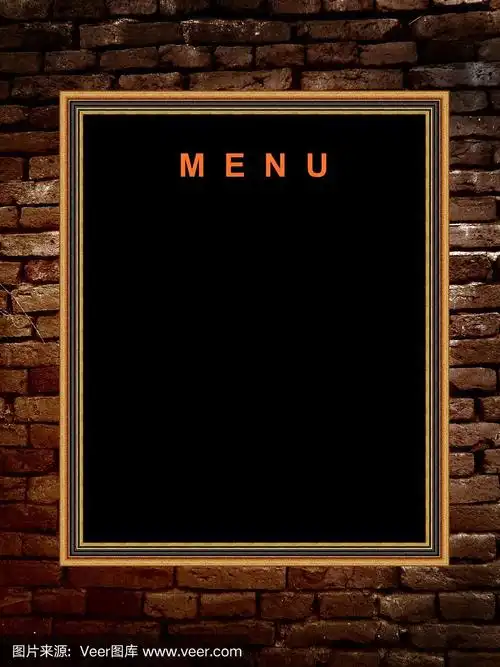 菜单,空的,餐馆,红色,空白的