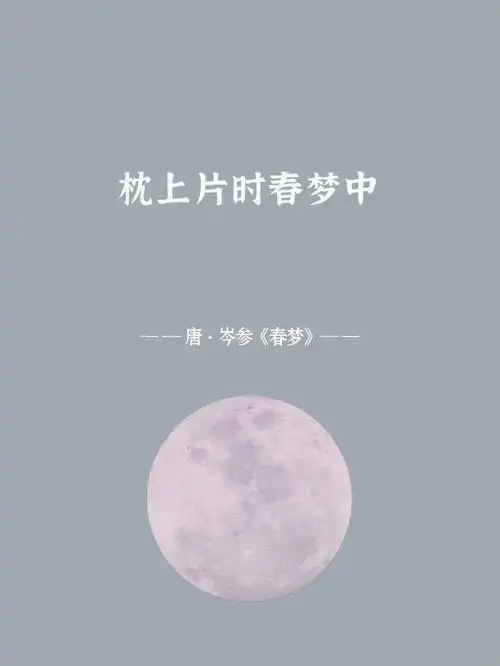 诗词之美no67枕上片刻梦中千里