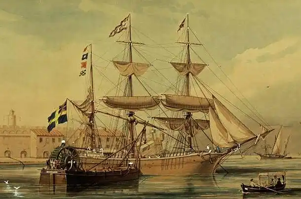 19世纪的三桅帆船