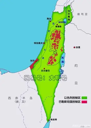 分享收集到的巴以实控地区地图