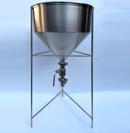 特大口径漏斗带控制开关球阀液体粉末灌装血肠加料斗架子辣椒酱料只