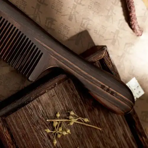 谭木匠 礼盒yhhet0201 黑檀木梳子生日礼物 送长辈送爸爸