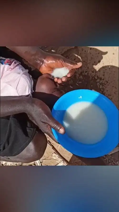 非洲孩子喝奶原来是这样喂的
