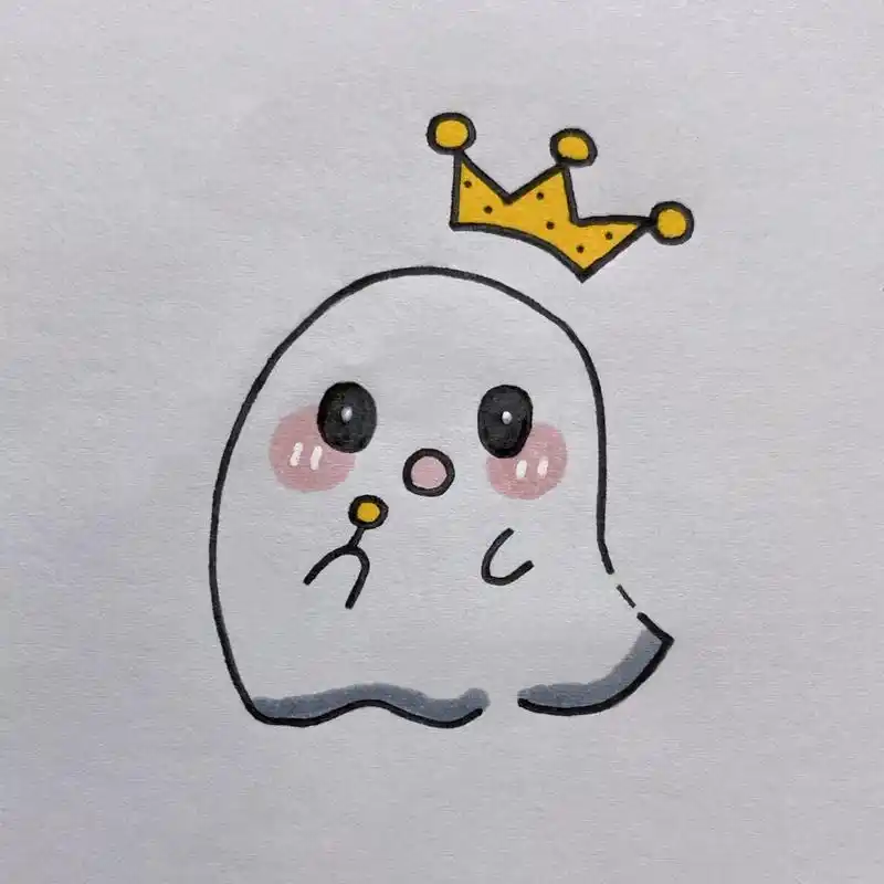 可爱小幽灵简笔画教程