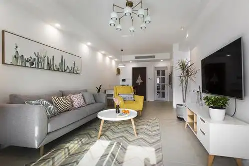 96平北欧风格客厅装修效果图