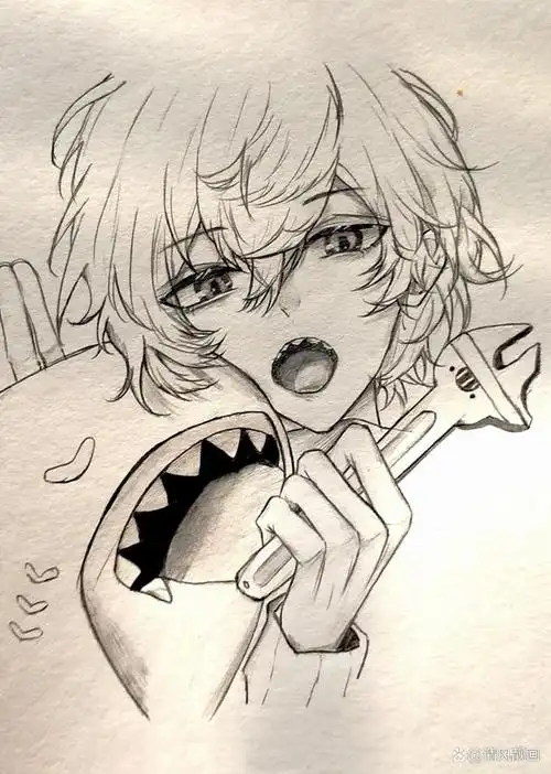 手绘教大家画卡通动漫人物