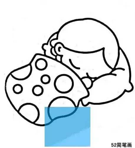 睡觉做梦的简笔画