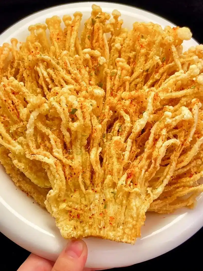 图文来了 酥炸金针菇,比肉都好吃,一口一口根本停不下来## - 抖音