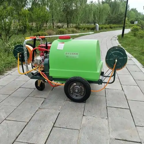 手推四轮打药机300升汽油高压喷雾器水稻小麦拉管式喷药机慧诺直供
