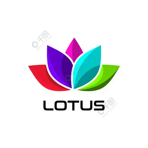莲花创意标志或符号模板图标设计