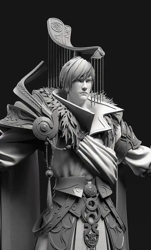 游戏角色嬴政3d模型