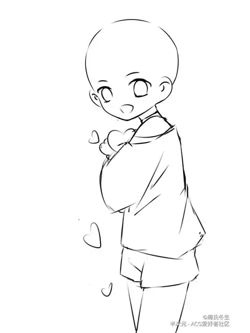 模板(来源:半次元周氏冬生)#绘画  #procreate绘画  #模板