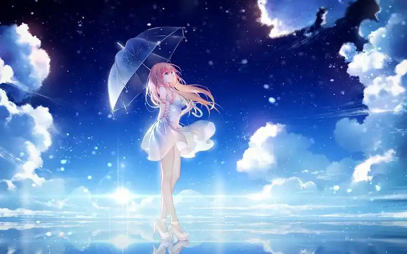 动漫美女性感插画桌面壁纸