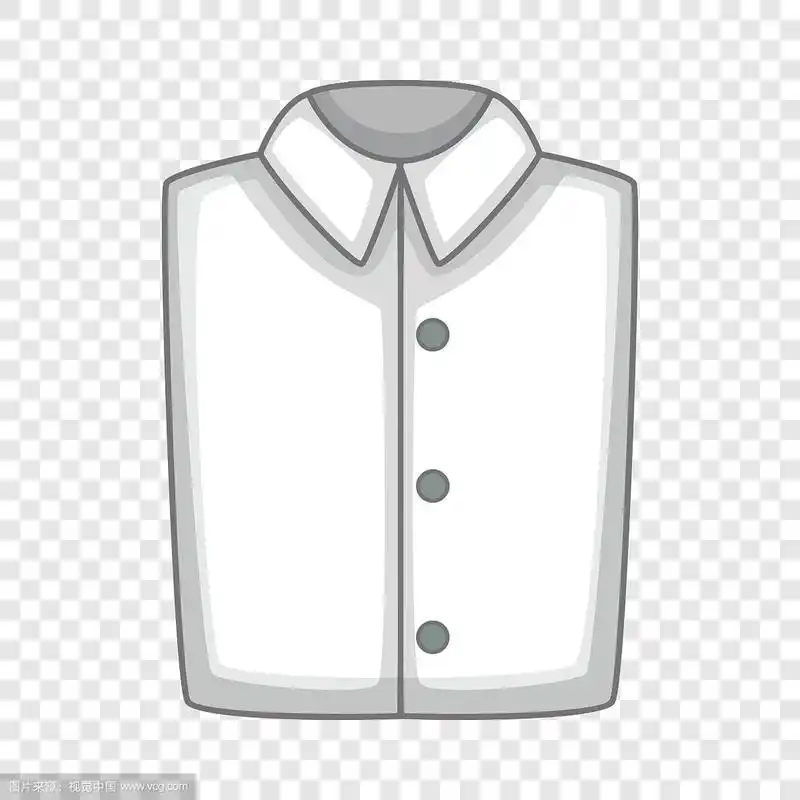 白色折叠衬衫图标卡通风格