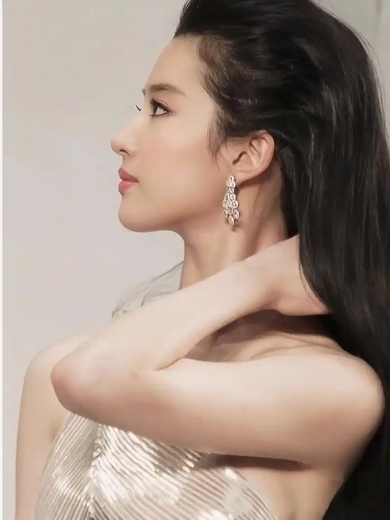 刘亦菲的仙品侧颜,好完美的脸,还拥有很有特点的驼峰鼻,多看看刘亦菲