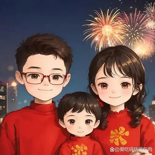 一家三口男宝新年款头像 你留言,我作图,需要什么类型的,尽管留言