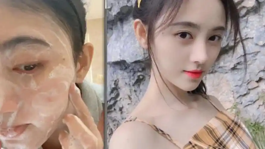 鞠婧祎卸妆洗脸过程素颜后更贴合4000年女神反正我是爱了